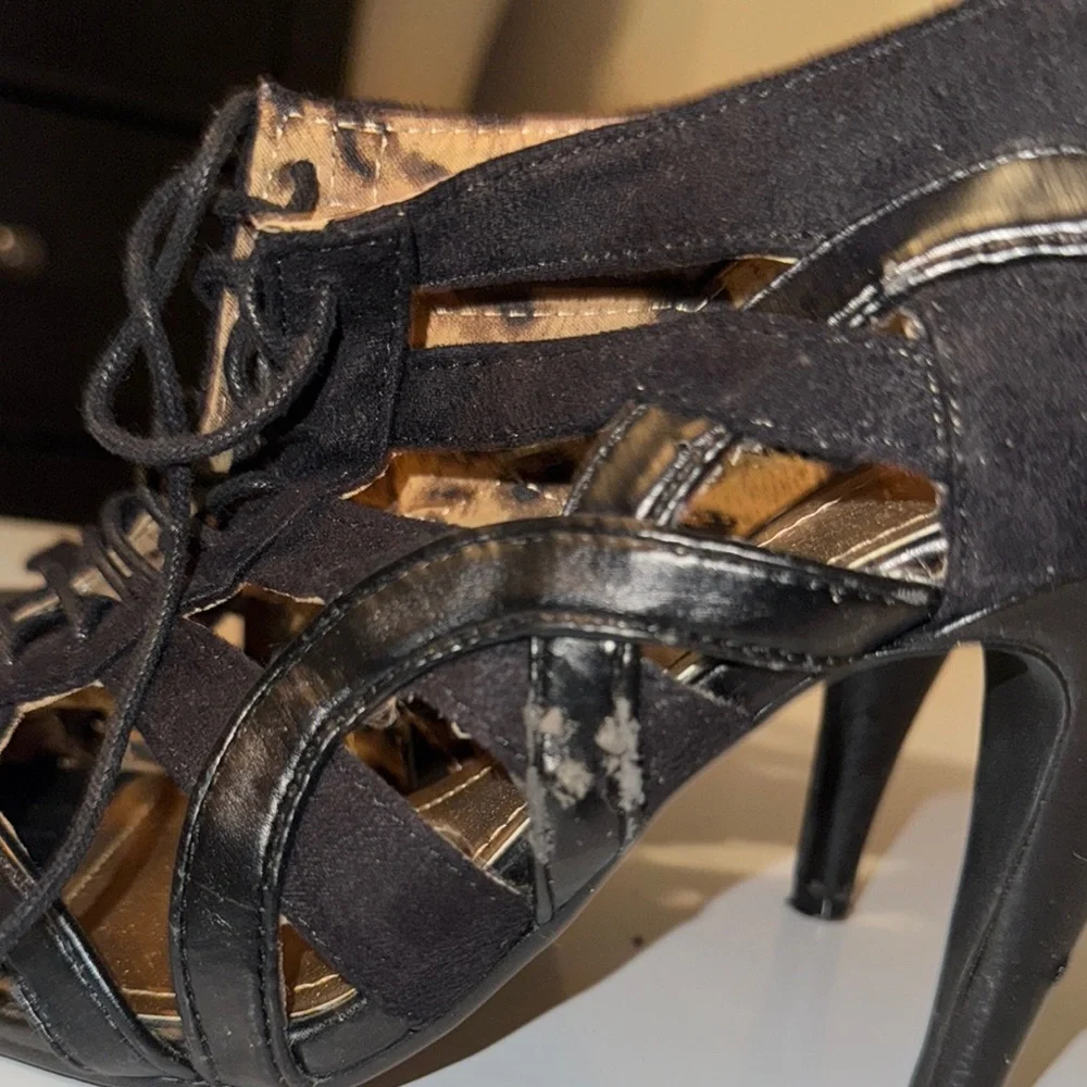 H&M Black Lace Stiletto Heels - Picture 5 of 8